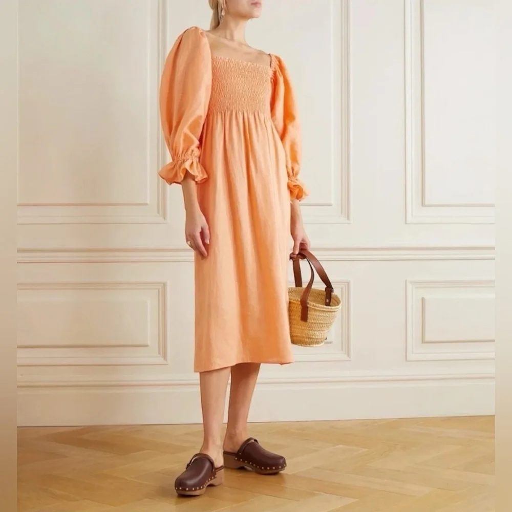 Sleeper Atlanta Linen Dress Medium - Picture 2 of 14